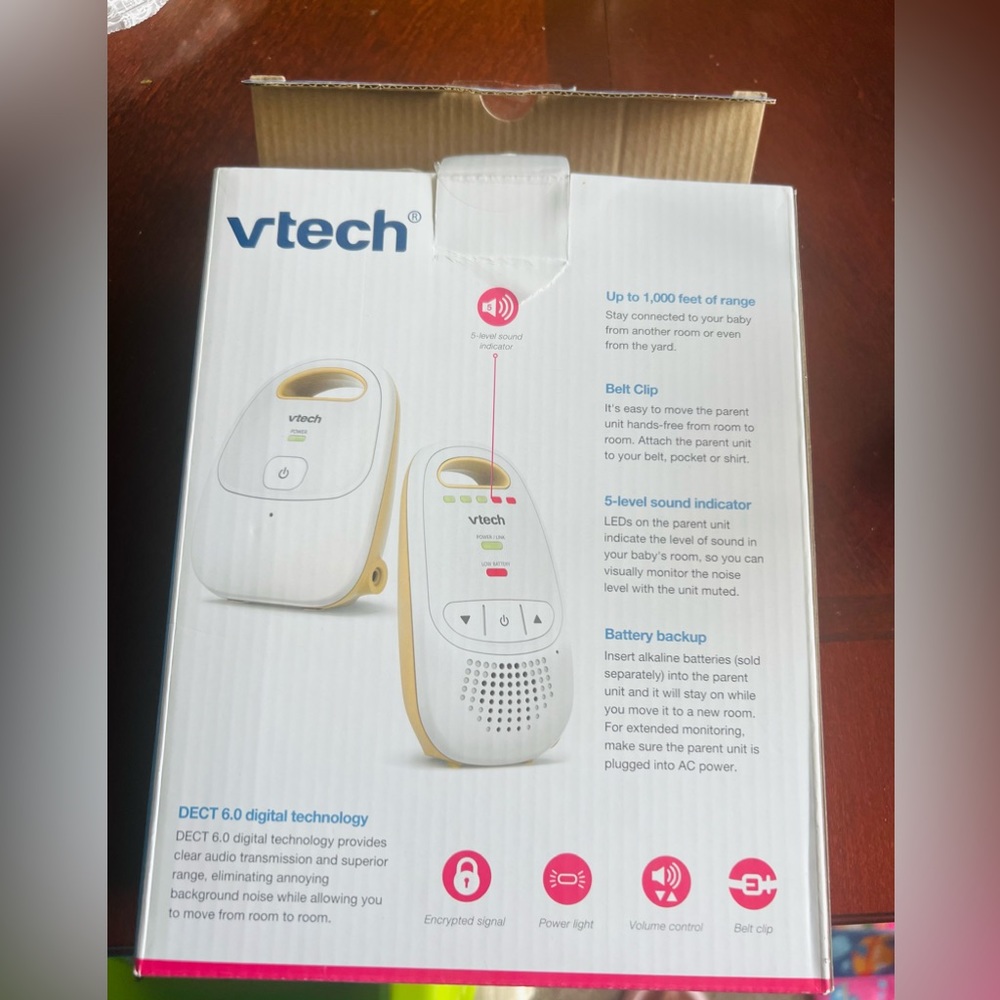 VTech Baby Monitor Baby Unit DM111 BU Parent Unit DM111 PU.